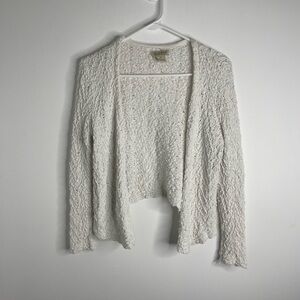 Lucky Brand Cream Open-Front Cardigan size medium